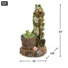 Solar Rotating Frog Garden Decor