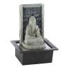 Buddha Cascading Tabletop Fountain - Serene Indoor Water Feature for Home or Office Decor