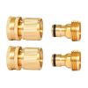 2 Set 3/4" Garden Hose Quick Connect Solid Brass Water Hose Fitting Female Male
