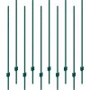 VEVOR 5 Feet Fence Post 10 Pack T-Post Heavy Duty Metal Fence Posts Green