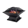 Square Small Fire Pit BBQ Party Portable Fire Pit