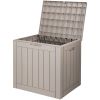 VEVOR Outdoor Storage Box, 31 Gallon Resin Deck Box, Backyard Outside Toy and Towel Storage Cabinet Waterproof, for Patio Furniture Cushions