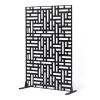 Metal Privacy Screen 47" x 76" Outdoor Privacy Screens & Panels for Patio Black