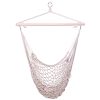 Sling Chair Sling Pendulum Chair Hammock Mesh Air/Sky Chair Deluxe Cotton Rope Sling with Trim for Bedroom Beach Patio Deck Porch Garden Indoor/Outdoo