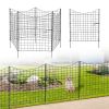 4 Panels Metal Decorative Garden Fence No Dig Animal Dog Barrier Garden Temporary Border Fencing for Yard Patio Outdoor 4 Panels 36"(L)Ã—39"(H)+1 Gate