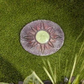 Sun Glowing Stepping Stone - Outdoor Garden Decor with Solar Powered LED Lights