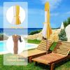 7.5ft Patio Umbrella,Outdoor Beach Portable Table Market Umbrella Waterproof UV-proof,Yellow/White