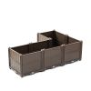 Assemble your own brown flower box; multiple DIY options available.