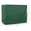 Outsunny 600D Oxford 3-Seater Patio Swing Cover Outdoor Swing Chair Cover Rain Protection Waterproof Anti-UV, Dark Green
