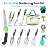 13Pcs Garden Tool Set Aluminum Alloy Gardening Hand Tools Starter Kit with Garden Bag Outdoor Hand Tools