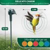 Fluttering Solar Hummingbird Garden Stakes Decorative 3 Pcs Hummingbird Solar Garden Stakes for Yard Decorations Outdoor Cute Design Bright & Colorful