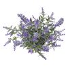 11-inch x 4-inch Artificial Lavender Plant in White Pot, Purple, for Indoor Use, by