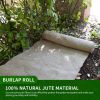 3.3ft*15ft Natural and eco-friendly, jute cloth roll, garden plant cover, soil-moisturizing and weed-control cloth, biodegradable and breathable mulch