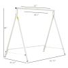 Outsunny Metal Porch Swing Stand, Heavy Duty Swing Frame, Hanging Chair Stand, 660 LBS Weight Capacity, for Backyard, Patio, Lawn & Playground, White