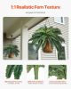2 Pcs Artificial Boston Ferns Plastic Fern 35 Branches Indoor Outdoor Decor