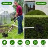 21V Electric Weed Edger Cordless String Trimmer Grass Mower Eater Bush Cutter with 16800RPM 2x 3000mAh Batteries 3.6-4.6FT Length 90Â° Rotatable Angle