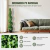 VEVOR 2 pcs. Artificial Boxwood Tower Topiary Spiral Artificial Plant 122cm high Decorative Plant Green Plastic PE Iron Topiary Plants incl. 10 pcs. R