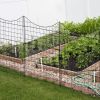 4 Panels Metal Decorative Garden Fence No Dig Animal Dog Barrier Garden Temporary Border Fencing for Yard Patio Outdoor 4 Panels 36"(L)Ã—39"(H)+1 Gate