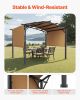 10x10 ft Outdoor Retractable Pergola with Canopy Arched Top Metal Patio Pergola