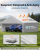 VEVOR Carport Replacement Canopy, 20 x 20 ft Potable Garage Tent Top Tarp with Sidewalls, UV-Resistant & Waterproof