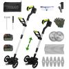 21V Electric Weed Edger Cordless String Trimmer Grass Mower Eater Bush Cutter with 16800RPM 2x 3000mAh Batteries 3.6-4.6FT Length 90Â° Rotatable Angle