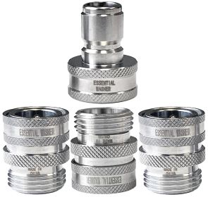 Garden Hose Stainless Steel Â¾' Quick Connect Fittings Plug & Coupler Set with One Hand Operation Design (Amount In Packs: 1X3 Plug/Coupler Set)