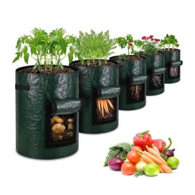 Green Planter Bags for Potato Vegetables Outdoor (Color: Green, Type: 7 Gallon)