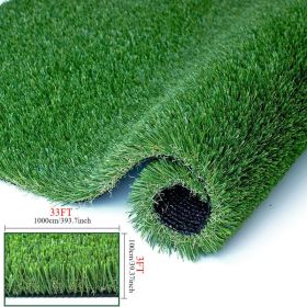 3FT *32FT Artificial turf, professional dog mat large turf outdoor carpet terrace pet lawn (size: 3FT x 33FT - 1.18 Inch Hight)