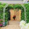 Metal Garden Arch W74.4'' x H98.4'' Garden Arbor Trellis Climbing Plants Support Rose Arch Outdoor Arch
