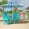 Patio Bar Stools Adirondack Arm Chairs Set of 2, All Weather Outdoor Furniture Wood-Like HDPE Deck Backyard Garden Dining Chairs