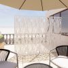 Metal Privacy Screens W3.8Ft X H6Ft Outdoor and Indoor Divider with Free Standing Decorative Privacy Screen for Balcony Patio Garden Room Divider