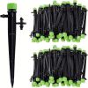 20pcs/50pcs Drip Emitters Perfect For 4/7mm Tube PE Pipe; 8 Holes; Adjustable 360 Degree Water Flow Irrigation Drippers On Stake For Flower Bed; Garde